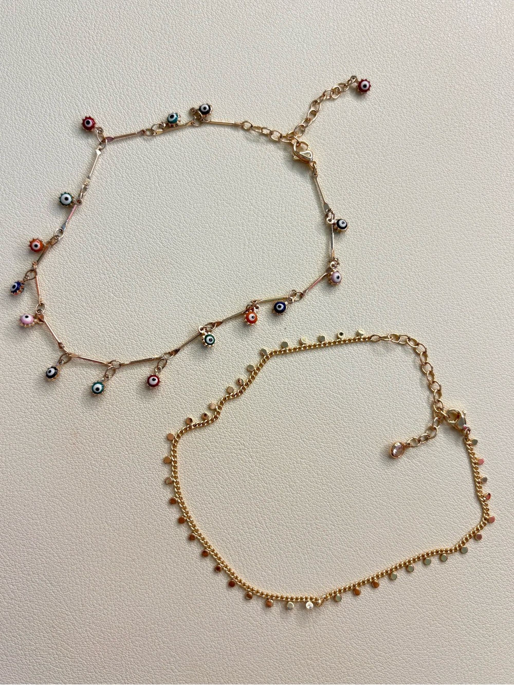 Ankle bracelets set of 2